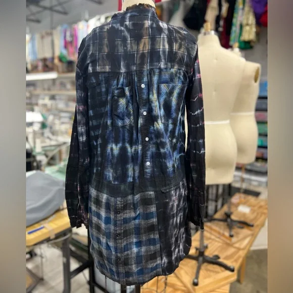 Patchwork Flannel Dress M - Picture 7 of 14